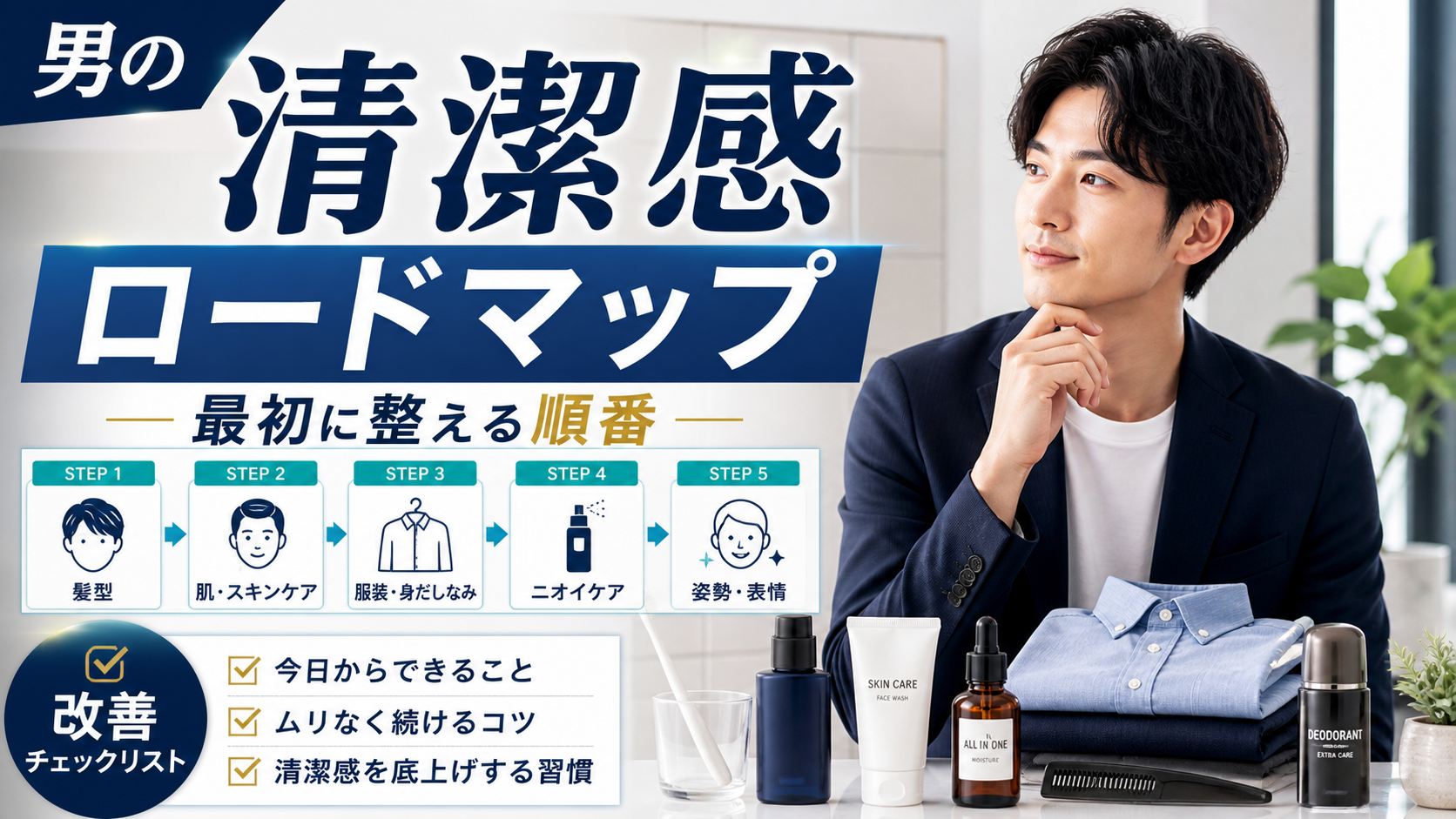 男の清潔感ロードマップ