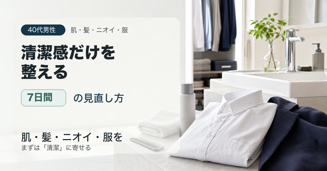 清潔感だけを整える7日間40代男性の肌・髪・ニオイ・服の見直し方